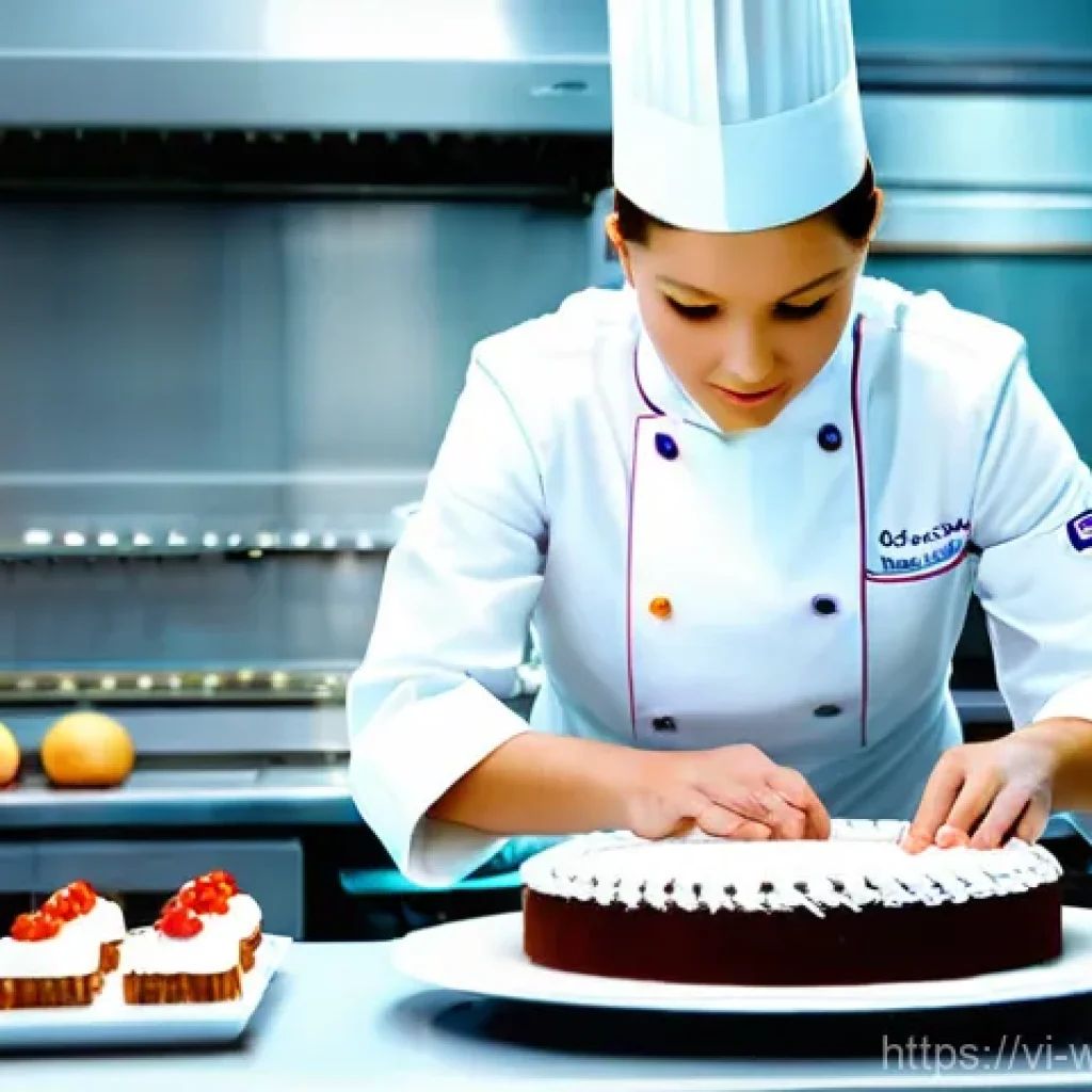 양식조리사 자격증 취득 후 추가 공부해야 할 것 - **Prompt 1: The Art of Pastry and Dessert Creation**
    "A young, focused female chef, professional...