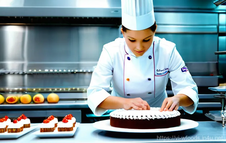 양식조리사 자격증 취득 후 추가 공부해야 할 것 - **Prompt 1: The Art of Pastry and Dessert Creation**
    "A young, focused female chef, professional...