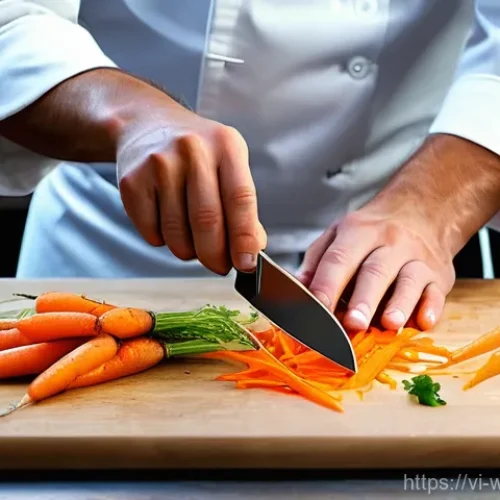 양식조리 기능사 실기 시험 팁 - **Prompt:** A focused professional male chef, mid-30s, dressed in a pristine white chef's jacket and...