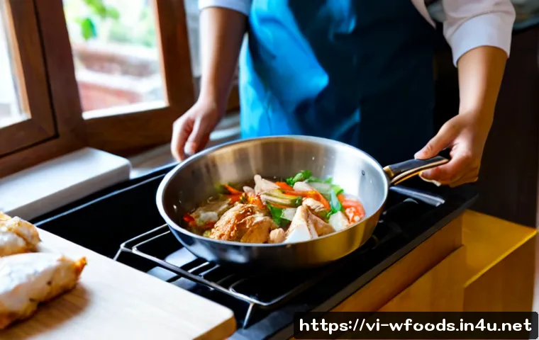 양식조리 기능사 학습 방법별 장단점 - Photorealistic Vietnamese culinary student practicing Western cooking techniques in a bright home ki...